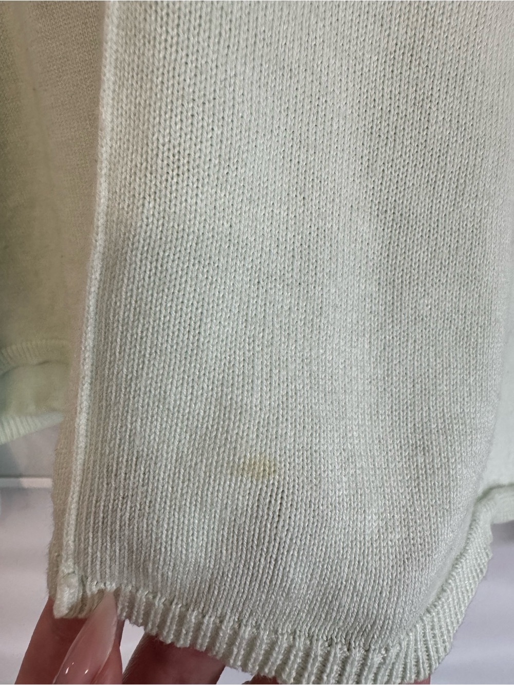 Sanctuary gradient ombré sweater cotton lilac purple white green XL v neck - Picture 5 of 5
